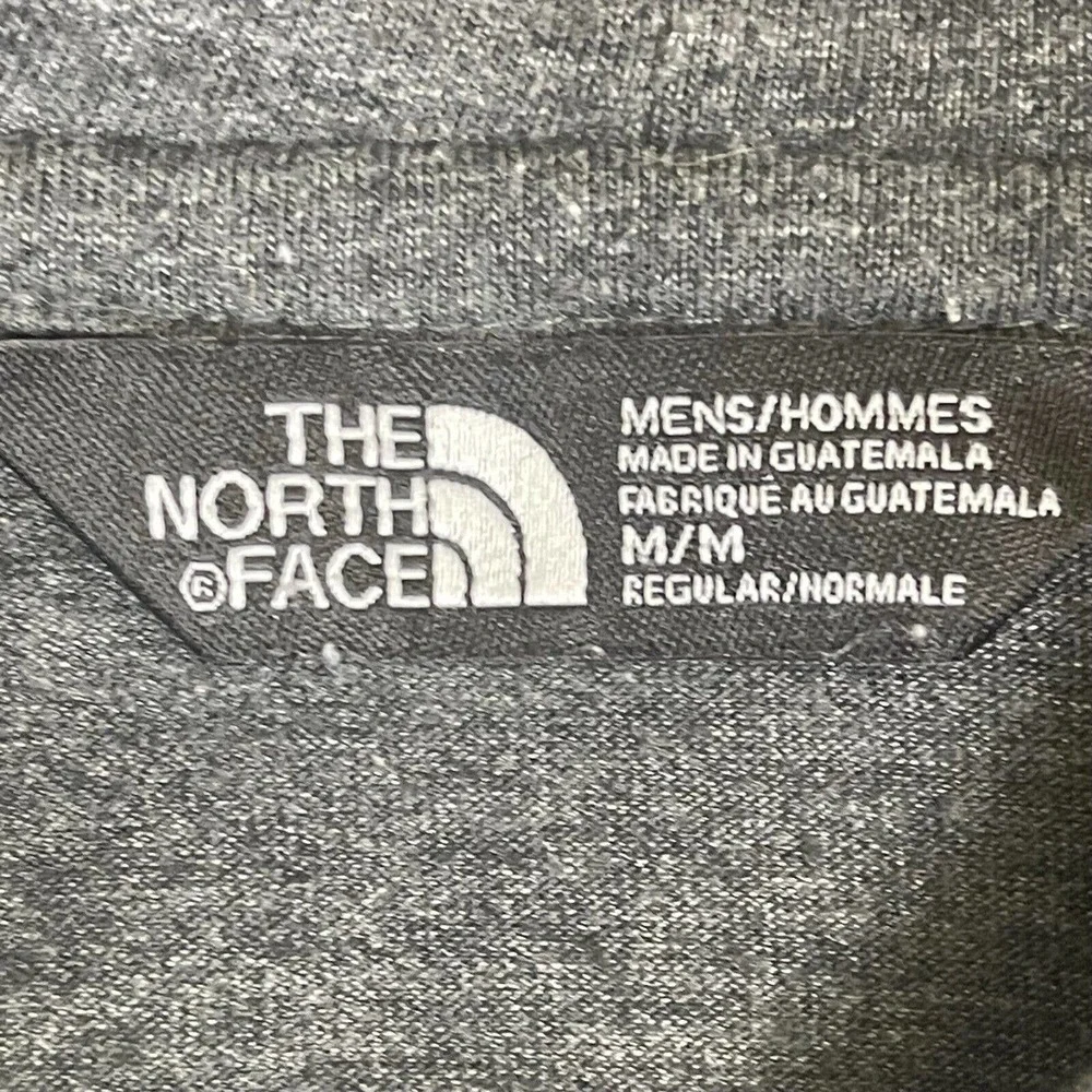 The North‎ Face Mens M Long Sleeve Hoodie Shirt Gray Regular Fit Pouch Pocket